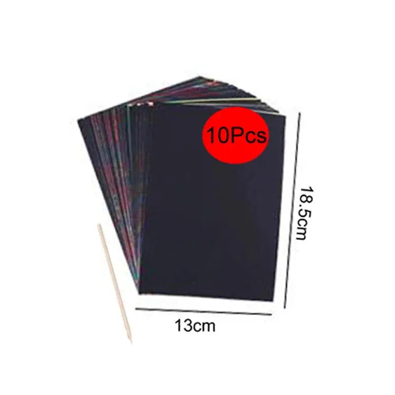 Set de desen cu hartie de zgariat colorata-activitate creativa pentru copii Simpu Acasa