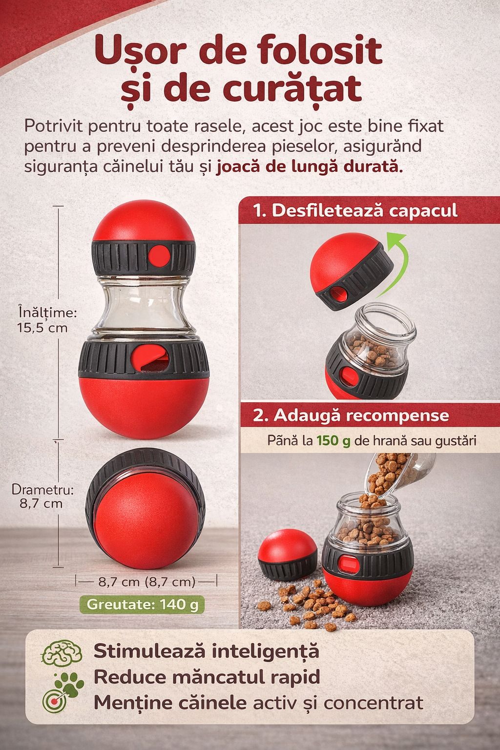 🐶 Jucărie Puzzle Interactivă pentru Câini Simpu Acasa