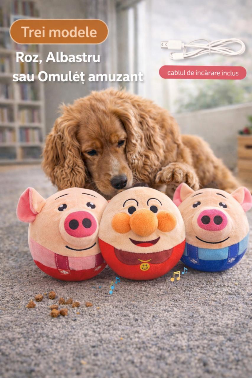 Minge Interactivă pentru Câini – Jucărie Electrică cu Puzzle care Stimulează Inteligența Simpu Acasa