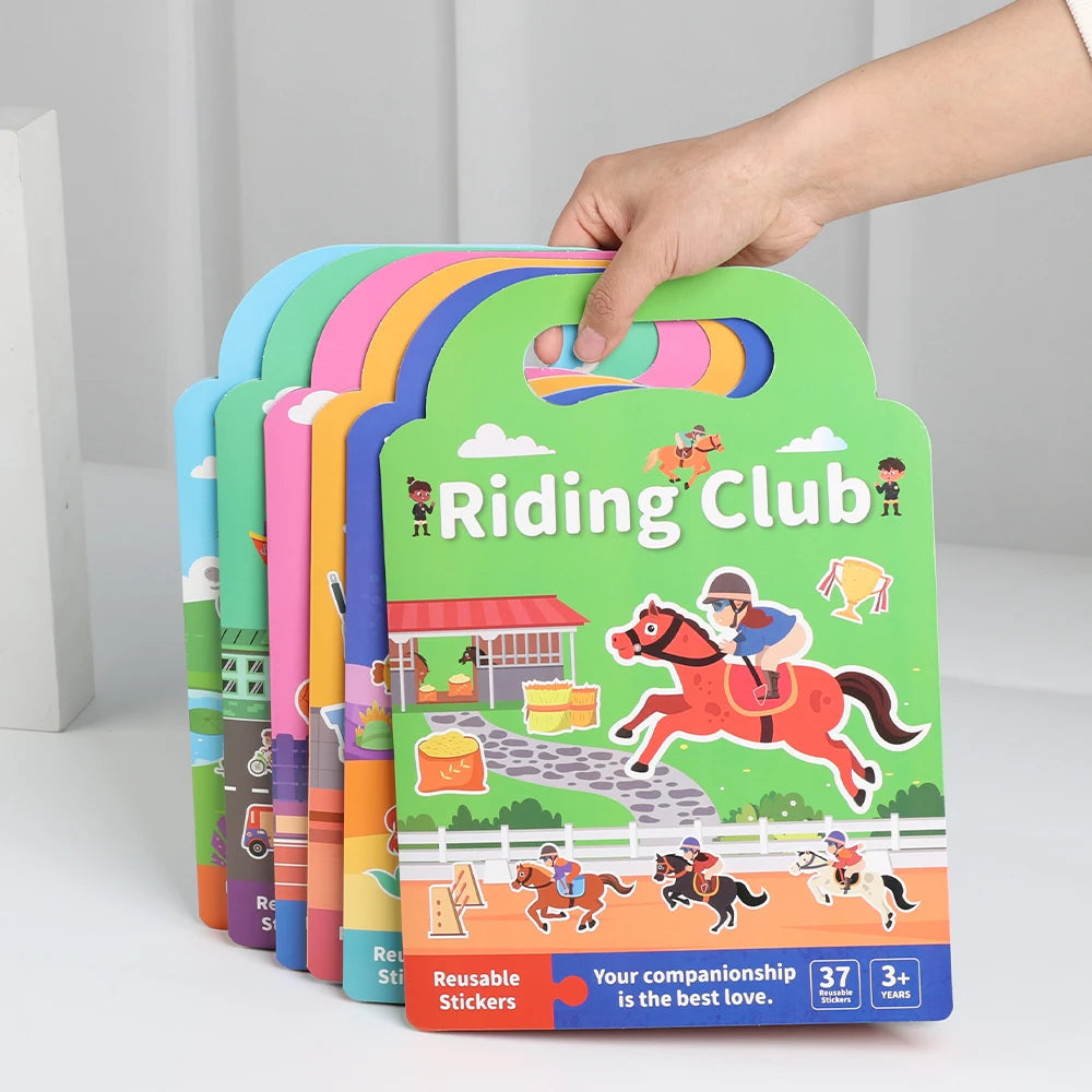 Carte educativă DIY cu stickere pentru copii - Joc portabil reutilizabil Simpu Acasa