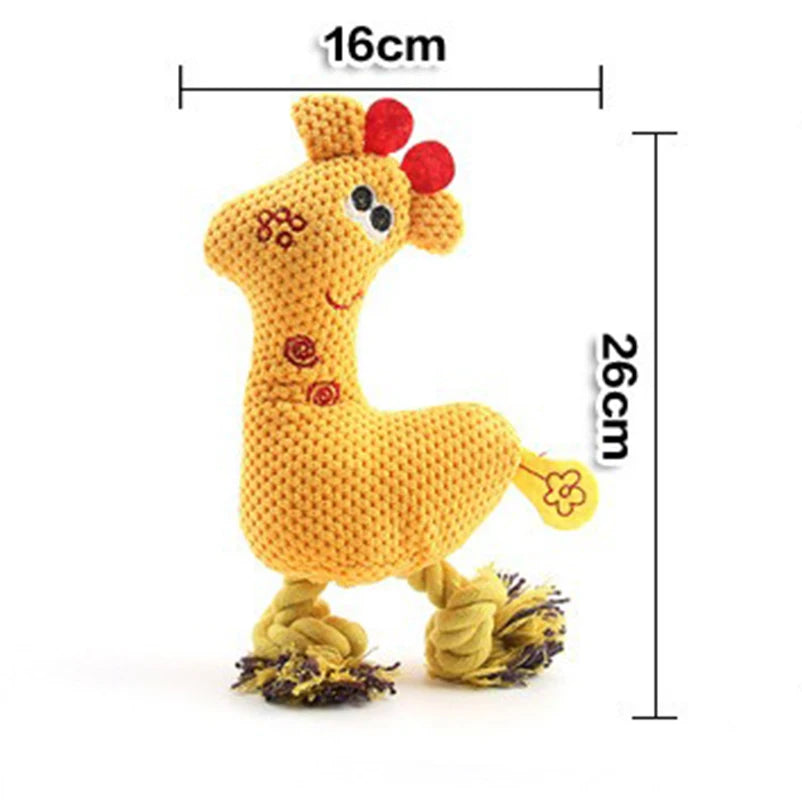 Jucărie Interactivă pentru Câini - Căprioară Tricotată cu Sunet - Rezistentă la Mușcături Simpu Acasa