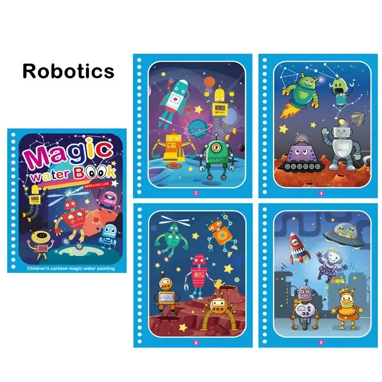 Carte Magica de colorat cu Apa -reutilizabila 2-4ani ,mai multe modele Simpu Acasa