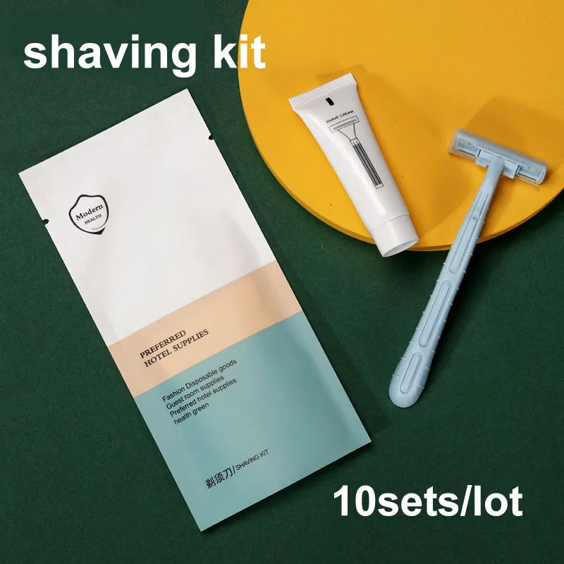 Kit Dentar Hotel 10 Seturi - Periuță, Pastă Dinți, Aparat Ras - Călătorii Simpu Acasa