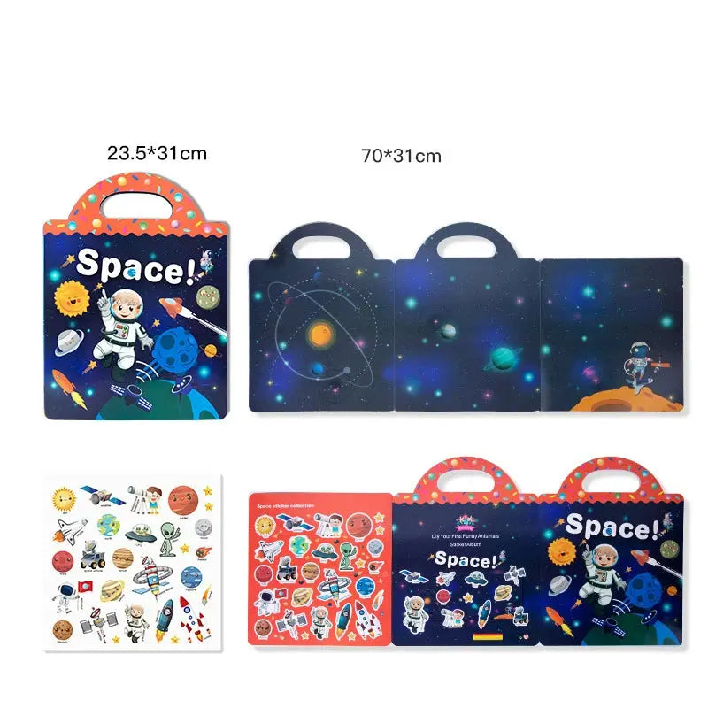 Carte cu stickere reutilizabile – povești interactive pentru copii Simpu Acasa