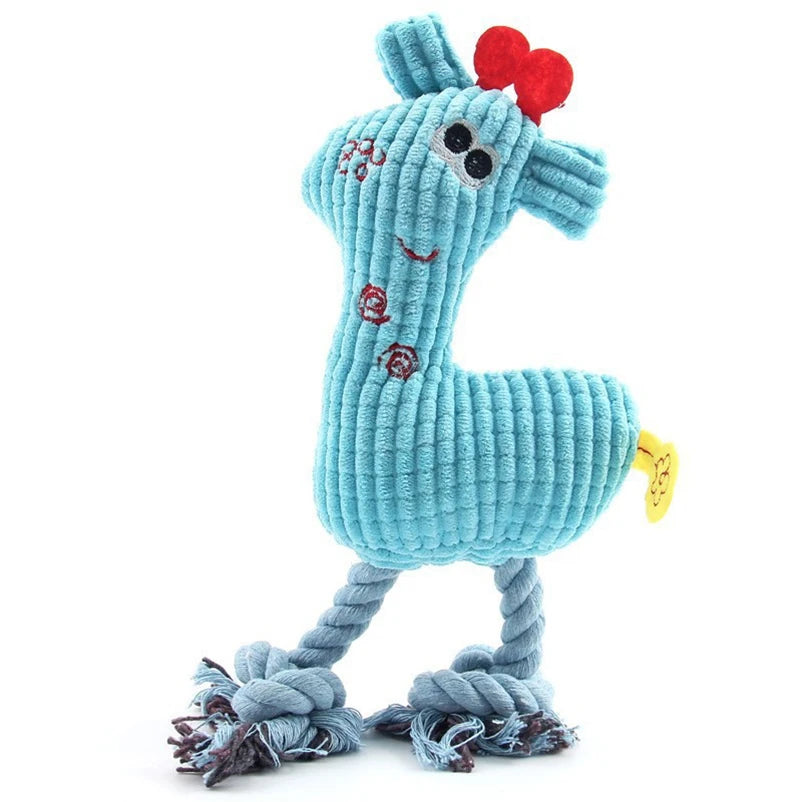 Jucărie Interactivă pentru Câini - Căprioară Tricotată cu Sunet - Rezistentă la Mușcături Simpu Acasa