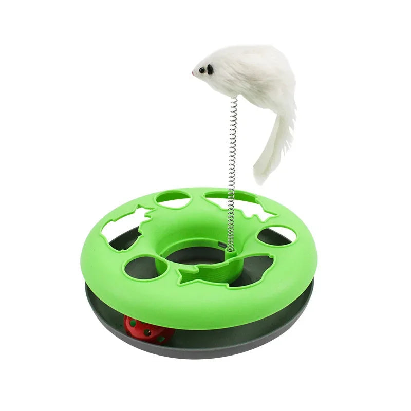 Jucărie Interactivă pentru Pisici – Traseu cu Bile, Minge cu Clopoțel și Șoarece Teaser Anti-Plictiseală Simpu Acasa