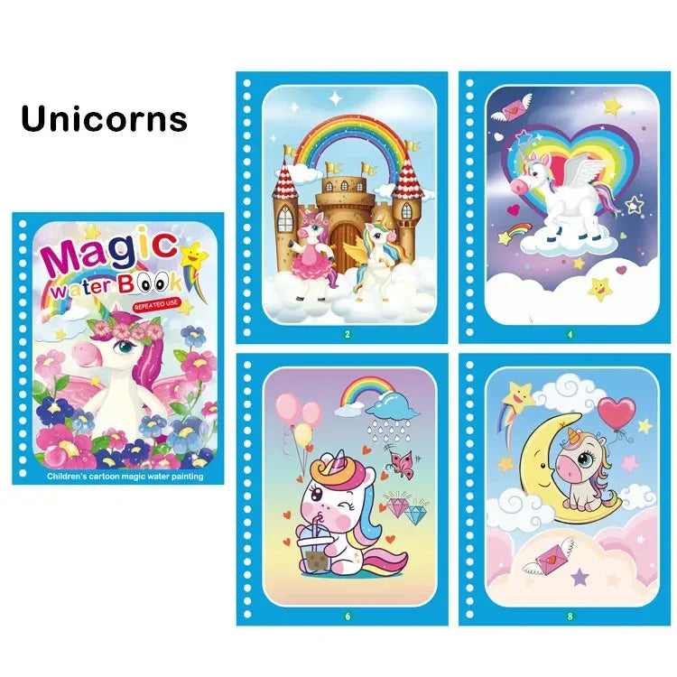 Carte Magica de colorat cu Apa -reutilizabila 2-4ani ,mai multe modele Simpu Acasa