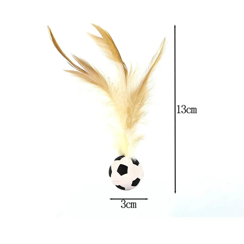 🐾 Jucărie Interactivă pentru Pisici – Minge cu Elastic și Pene Simpu Acasa