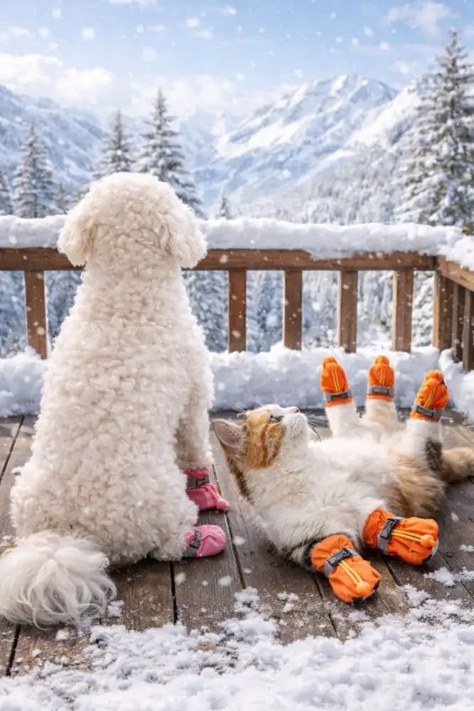 Botoșei Impermeabili pentru Câini - Set 4 Bucăți Antiderapanti